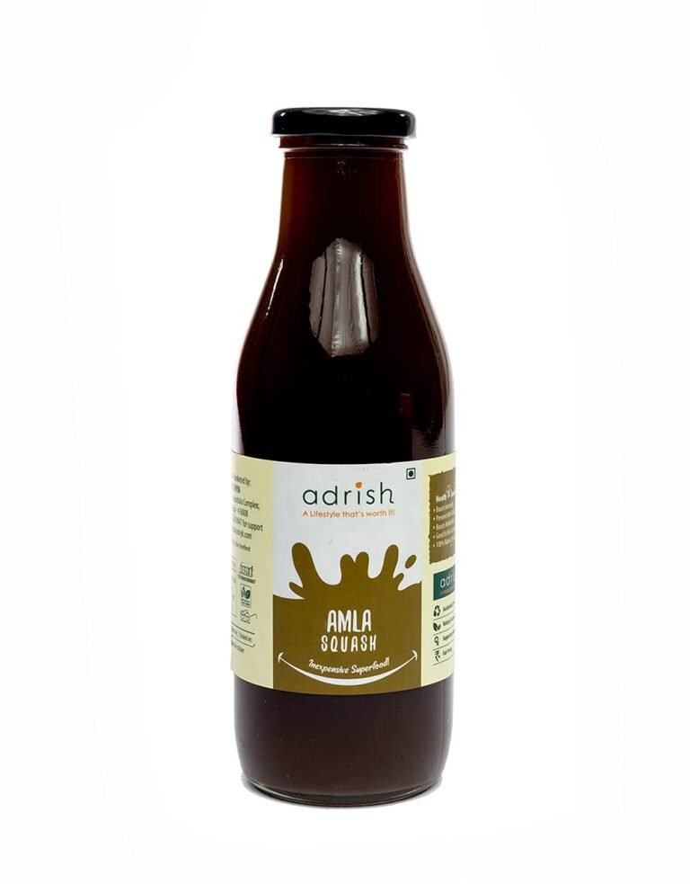 Adrish Zerowaste Organic Amla Squash (500ml) - No Preservatives and Additives-Free | Healthy Squash | Amla Concentrate| Natural Ingredients | All Natural and Refreshing Drink |...