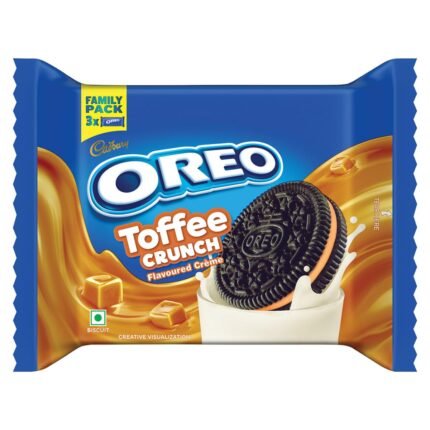 Cadbury Oreo Toffee Crunch Flavour Creme Sandwich Biscuit, 275.55 g