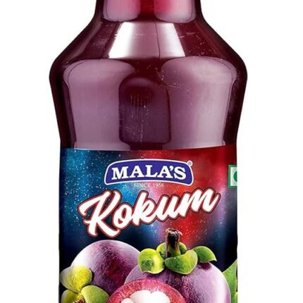 Mala's Kokum Cordial Fruit Drink - 750ml Bottle | Kokum Sharbat | Mixer for Syrup, Fruit Shakes, Mocktails, Cocktails, Drinks, Sorbets, Juices, Beverages