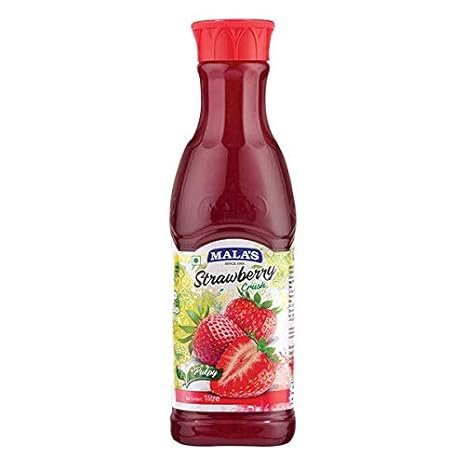 MALAS Strawberry Crush Thick Liquid, 1000Ml, Pack of 1 MALAS Strawberry Crush Thick Liquid, 1000Ml, Pack of 1
