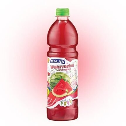 MALA's Watermelon Syrup 1000 ML Bottle | Mixer for Fruit Shakes, Falooda, Mocktails, Cocktails, Drinks, Juices, Beverages, Sharbat, Sorbets