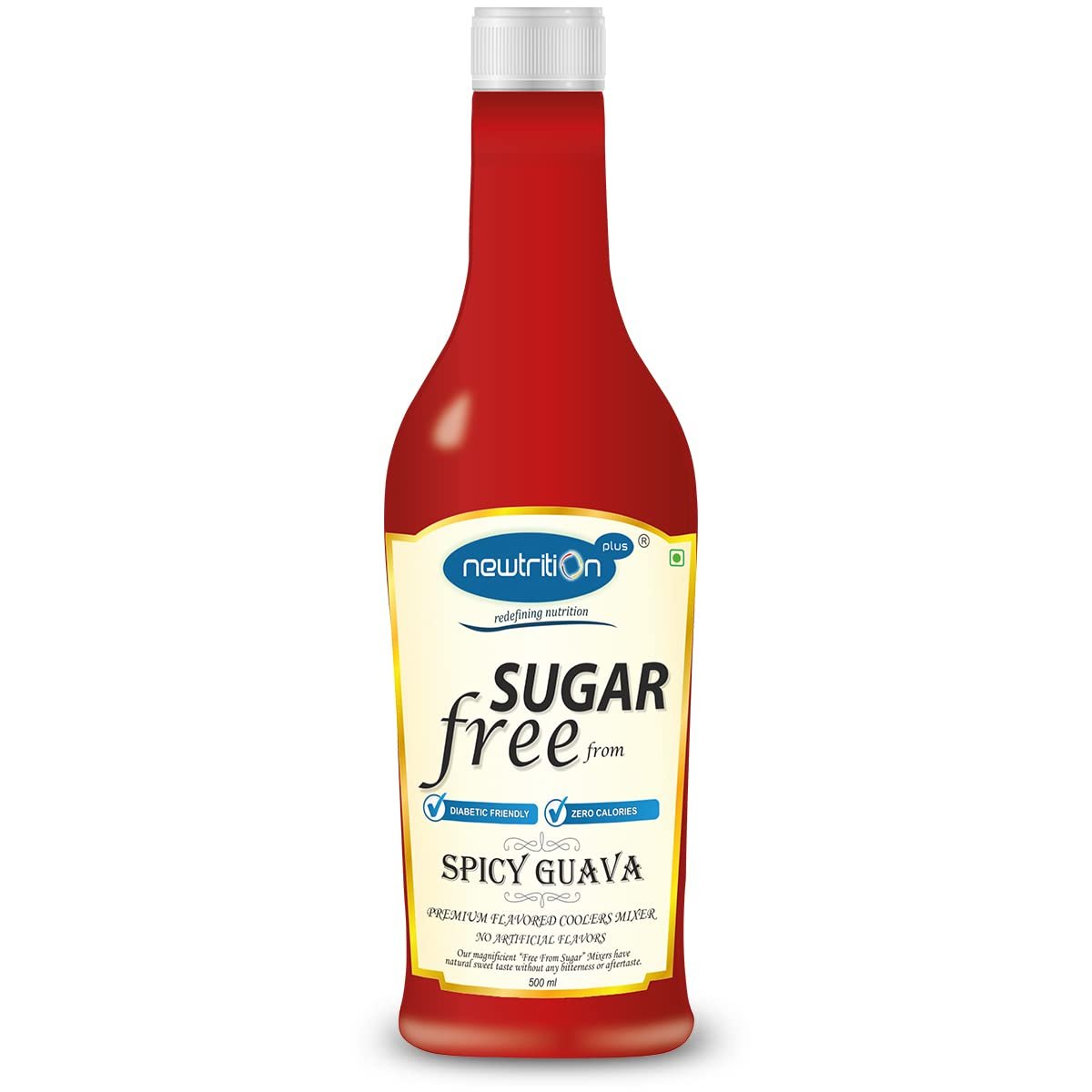 newtrition plus redefining nutrition Spicy Guava Flavored Sugar Free Syrup (Zero Calorie, Keto Friendly) 500 Ml - Liquid newtrition plus redefining nutrition Spicy Guava Flavored Sugar Free Syrup (Zero Calorie, Keto Friendly) 500 Ml - Liquid