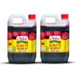 Omkar Products Kokum Sharbat/Syrup 1 Ltr (Pack of 2)(Can)–Makes 35 glasses of 200ml |No Added Flavour or Preservatives |Refreshing Traditional Summer Drink