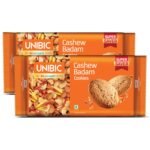 Unibic Cashew Badam Cookies, 450gm (Pack of 2) | Nutty Goodness in Every Bite | Your Favorite Teatime Snack | 900gm