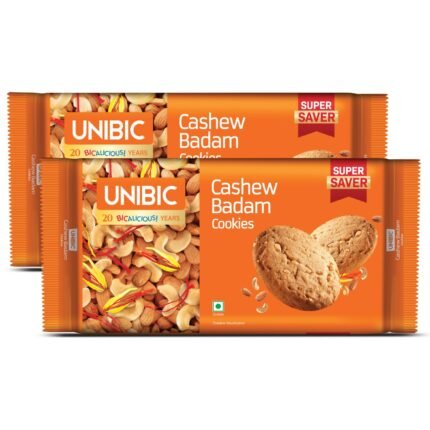 Unibic Cashew Badam Cookies, 450gm (Pack of 2) | Nutty Goodness in Every Bite | Your Favorite Teatime Snack | 900gm