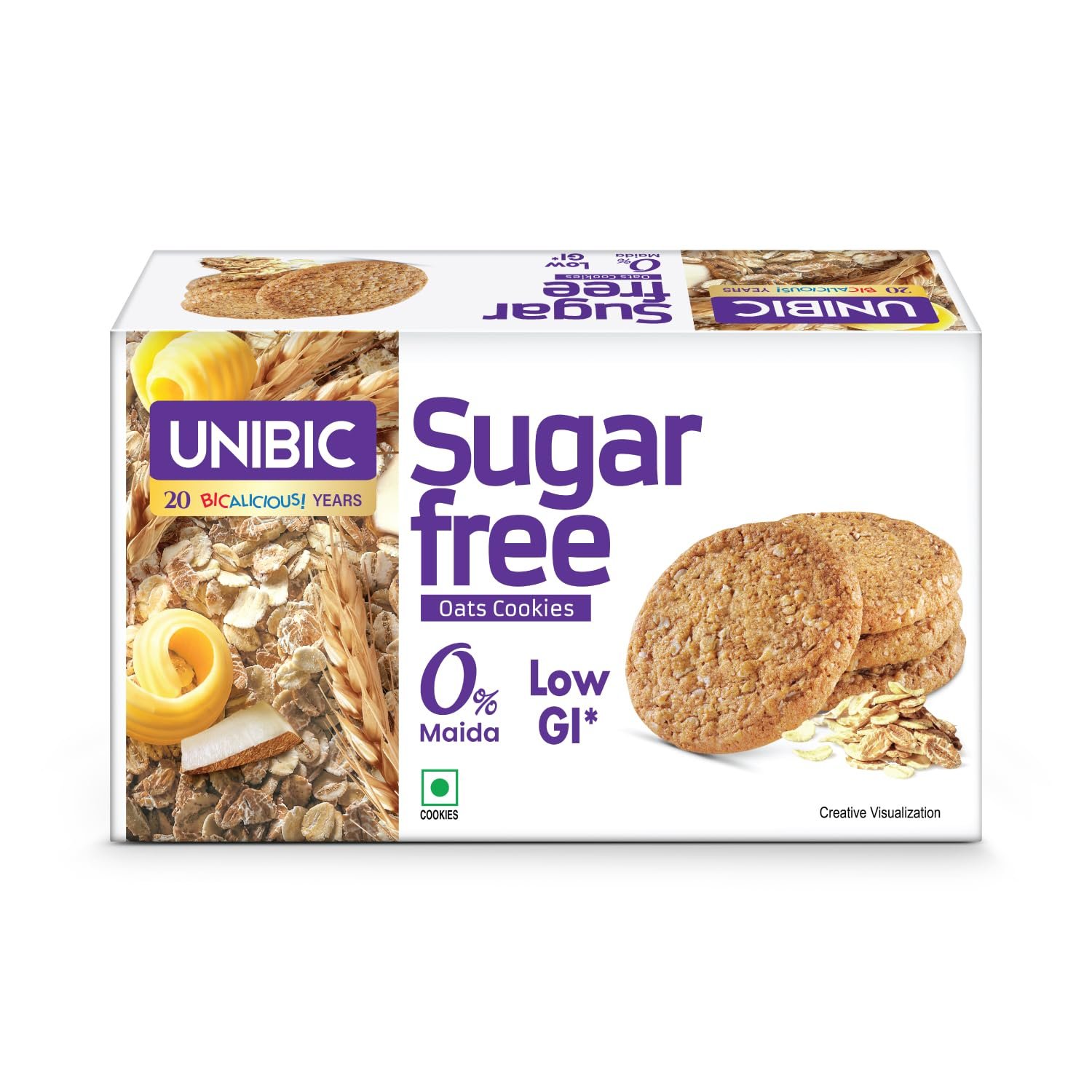 Unibic Sugar Free Oats Cookies I 202.5/225 Gm I Low GI No Maida I Cashew Biscuits I Sugar-Free Snack I Healthy Cookies (weight may vary) Unibic Sugar Free Oats Cookies I 202.5/225 Gm I Low GI No Maida I Cashew Biscuits I Sugar-Free Snack I Healthy Cookies (weight may vary)