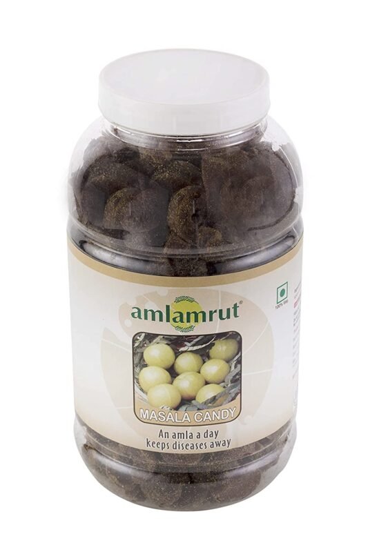 Amlamrut Amla Masala Candy | Indian Gooseberry Fruity Treat with Masala | Tangy Snack | Natural Amla Candy | 1.250 Kg Each (Pack of 12)