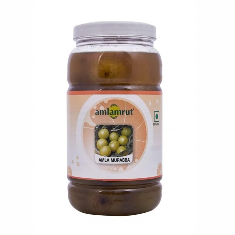 Amlamrut Amla Murabba in Sugar Syrup | Sweet Indian Gooseberry Preserve | Traditional Amla Preparation | Ready-to-Eat Fruit Treat | 2.5 Kg Each (Pack of 10)