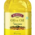 BORGES Extra Light Olive Oil for Indian Cooking, Edible Premium Grade, 3 Ltr Olive Oil PET Bottle