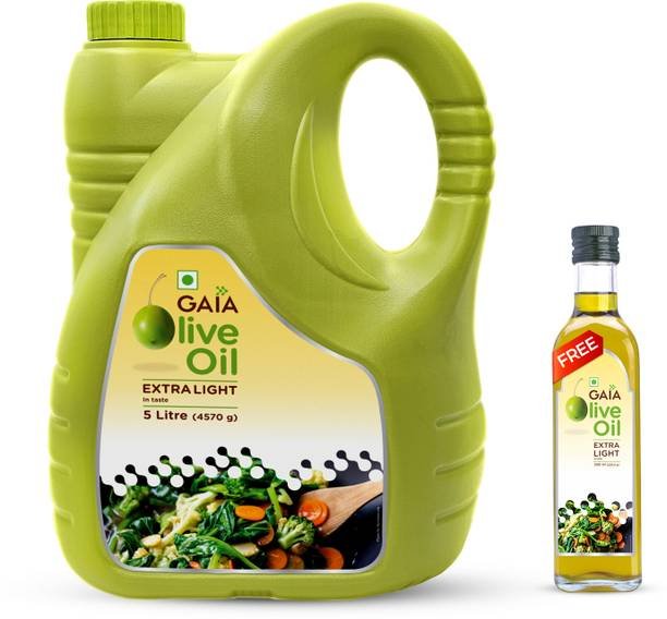 GAIA Extra lite Olive oil 5 Ltr with 250ml Olive oil Free Olive Oil Can GAIA Extra lite Olive oil 5 Ltr with 250ml Olive oil Free Olive Oil Can