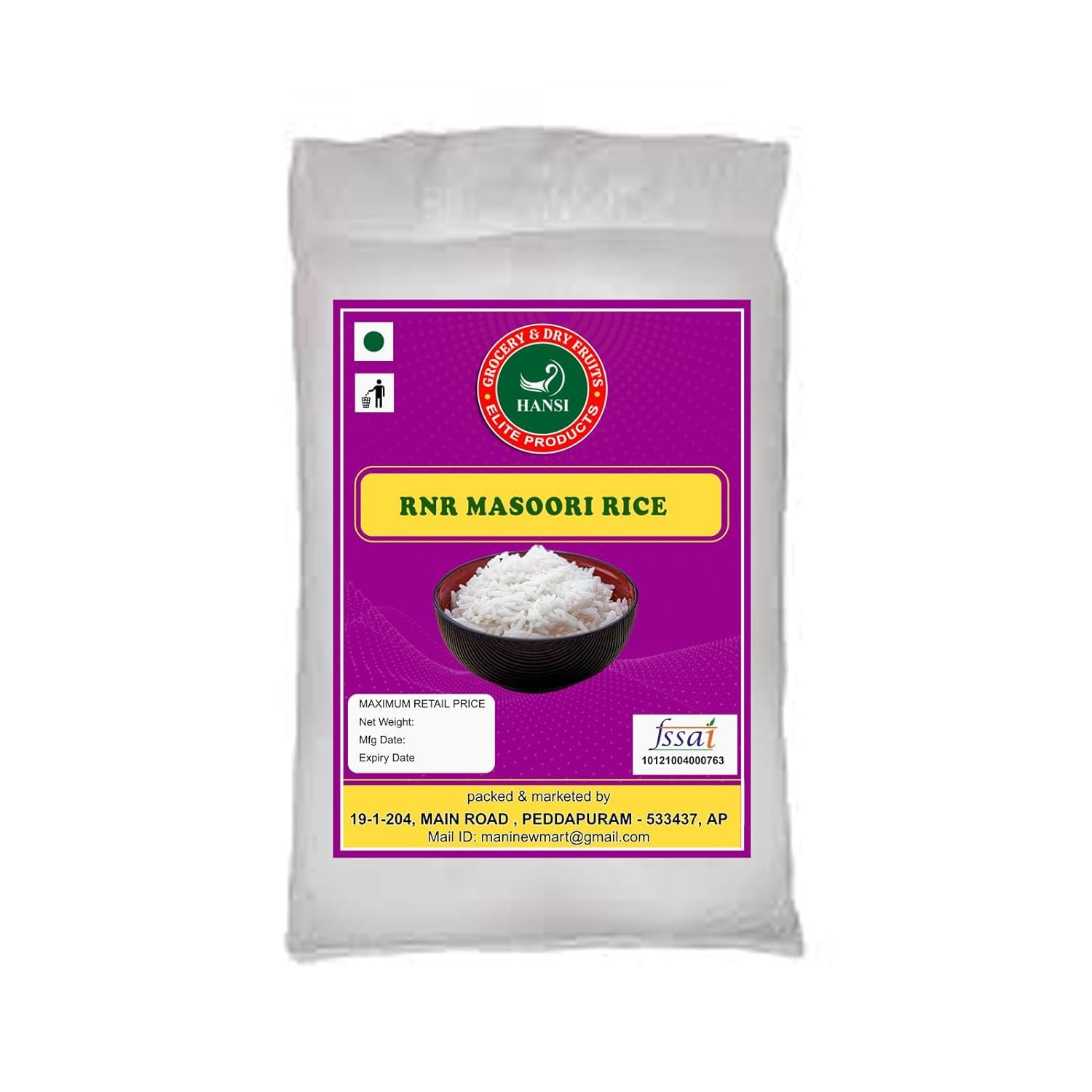 Hansi RNR Rice | Premium Long Grain Basmati Rice, Aromatic & Fluffy, Perfect for Everyday Meals & Special Occasions, Freshly Packed, Directly from the Farms| 15 kg Pack Of 5 Hansi RNR Rice | Premium Long Grain Basmati Rice, Aromatic & Fluffy, Perfect for Everyday Meals & Special Occasions, Freshly Packed, Directly from the Farms| 15 kg Pack Of 5