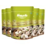 Happilo Premium Californian Roasted & Salted Pistachios 1kg | Pista Dry Fruit | Shelled Whole Nuts Super Crunchy & Delicious Super Healthy Crunchy Nuts | Roasted with Salt | No...