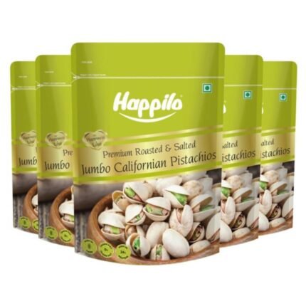 Happilo Premium Californian Roasted & Salted Pistachios 1kg | Pista Dry Fruit | Shelled Whole Nuts Super Crunchy & Delicious Super Healthy Crunchy Nuts | Roasted with Salt | No...