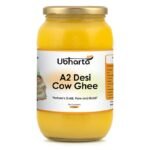 Ubharta A2 Desi Cow Ghee (1 Litre) | Traditional Bilona Method | Grassfed Hand-Churned Ghee | Pure & Healthy, Firewood-Cooked Indian A2 Desi Cow Ghee