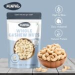 Kiniva Whole Cashews 1kg - Raw & Natural, Rich in Protein, Healthy Snack, Perfect for Cooking, Baking, or Snacking - Image 3