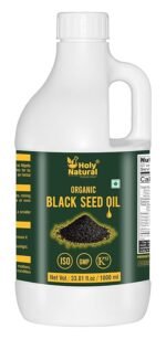 Holy Natural Cold-Pressed Organic Black Seed/Nigella Sativa/Kalonji Seeds Oil (1000ml) | Virgin Grade, No GMO, and Untreated Edible Oil | Weight loss, Immunity Booster | Hair & Skin