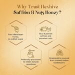 Hexhive Saffron & Nuts Honey | Pure Organic Himalayan Honey with Kesar & Crunchy Mixed Nuts | Natural Immunity & Strength Booster | Rich in Antioxidants | Delicious with Milk, Toast & Desserts | 600g - Image 3