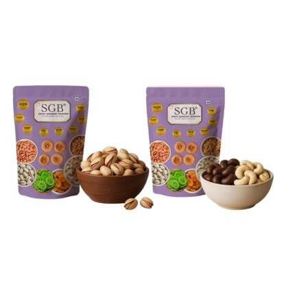 Shree Ganapati Bhandar Big Size Pista Pouch | Pista + Chocolate Cashew Pouch | Kaju | Dry Fruits and Nuts | Grocery Items | Healthy Snack | Rich in Nutrients | Ideal for Daily...