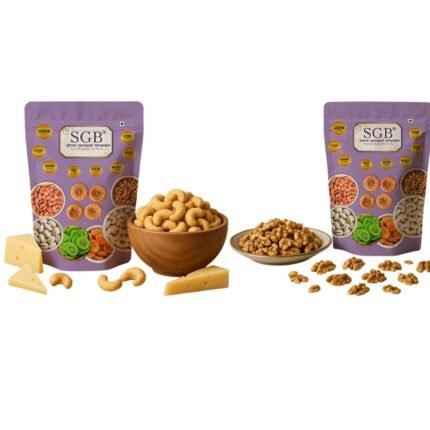 Shree Ganapati Bhandar Cheese Cashews Pouch | Kaju + Walnut Giri Pouch | Akhrot | Dry Fruits and Nuts | Grocery Items | Healthy Snack | Rich in Nutrients | Ideal for Daily...
