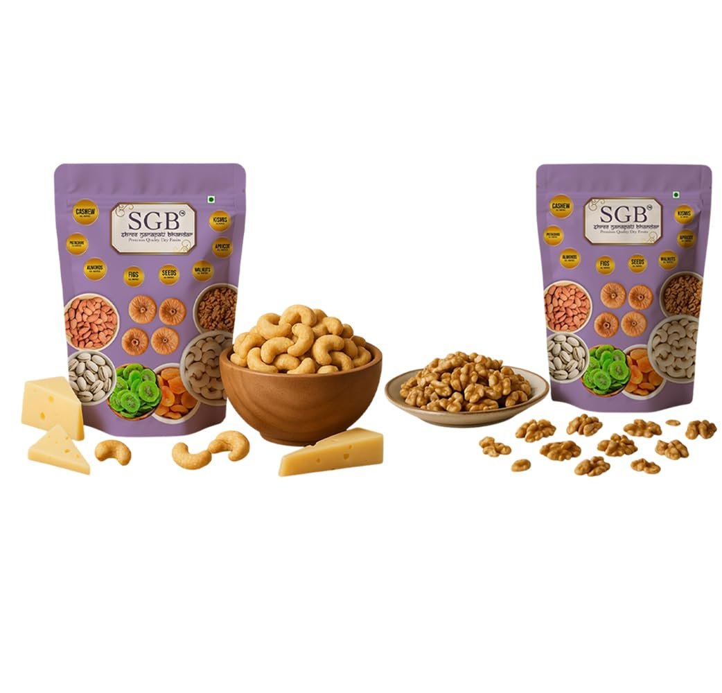 Shree Ganapati Bhandar Cheese Cashews Pouch | Kaju + Walnut Giri Pouch | Akhrot | Dry Fruits and Nuts | Grocery Items | Healthy Snack | Rich in Nutrients | Ideal for Daily... Shree Ganapati Bhandar Cheese Cashews Pouch | Kaju + Walnut Giri Pouch | Akhrot | Dry Fruits and Nuts | Grocery Items | Healthy Snack | Rich in Nutrients | Ideal for Daily...