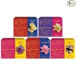 Panchkosh Premium Sweets Gift Box – 1200g | Assorted Mithai: Rose, Blueberry & Plain Kaju Katli (250g Each) + Date Bites (250g) + Kaju Gajak (200g) | 60% Cashew | Pure Desi Ghee | No Khoya | Diwali, Wedding & Festive Gift Box