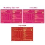 Panchkosh Premium Sweets Gift Box – 1200g | Assorted Mithai: Rose, Blueberry & Plain Kaju Katli (250g Each) + Date Bites (250g) + Kaju Gajak (200g) | 60% Cashew | Pure Desi Ghee | No Khoya | Diwali, Wedding & Festive Gift Box - Image 2