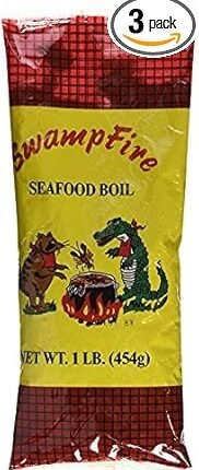 Swamp Fire Complete Cajun Seafood Boil, 1 Pound Bag (Pack of 3)