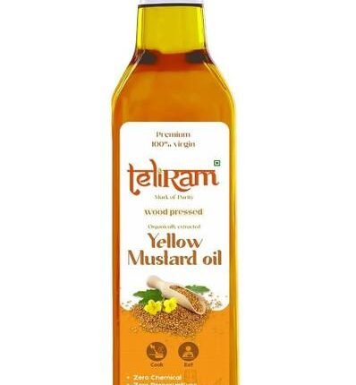 Teliram Yellow Mustard Oil - 1 Litre Pure (Kacchi Ghani/ Kolhu) Oil Mustard Oil PET Bottle Price in India - Buy Teliram Yellow Mustard Oil - 1 Litre Pure (Kacchi Ghani/ Kolhu)...