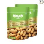 Happilo 100% Natural Premium California Almonds 1kg Value Pack Pouch | Premium Badam Giri | High in Fiber & Boost Immunity | Real Nuts | Whole Natural Badam (Pack of 2)